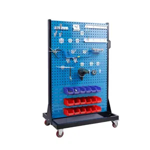 Double side pegboard store power tool display stand