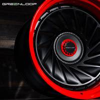 Rines Deportivos Forjados Rojos Personalizados GREENLOOP, Ruedas de Aleación de 19 20 21 22 24 26 Pulgadas 5X114.3 5X130 para Mercedes Bentley Urus C8 GTR