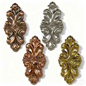 แผ่นปิดขอบประตูวิลล่าสแตนเลส 304 ยี่ห้อ Mai Huan รุ่น European Durable ลายดอกไม้มรกต รูปทรงโบว์  ตกแต่งลายเมฆ  ทันสมัย - Product Image 3