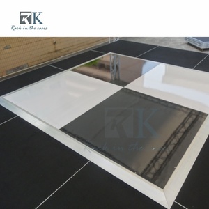 Wholesale <b>White</b>/Black Mirror Dance Floor Panels Plywood with Aluminum <b>Frame</b> Interlocking Wedding Event Dance Floor - Product Image 3