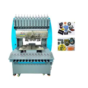 Mesin pembuat tambal karet PVC timbul kustom Tiongkok pabrikan otomatis untuk garmen tambalan Pvc lembut
