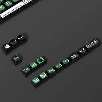 Dark Green Anime Monster Full Set PBT Keycap Set Dye Sublimation Custom English Keycaps for MX Mechanical Gaming Keyboard