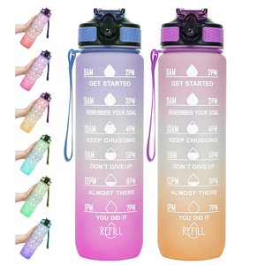 Bouteille d'<span class=keywords><strong>eau</strong></span> en plastique personnalisable, élégante et <span class=keywords><strong>haut</strong></span> <span class=keywords><strong>de</strong></span> <span class=keywords><strong>gamme</strong></span> pour l'exercice quotidien et les voyages en camping - Product Image 6