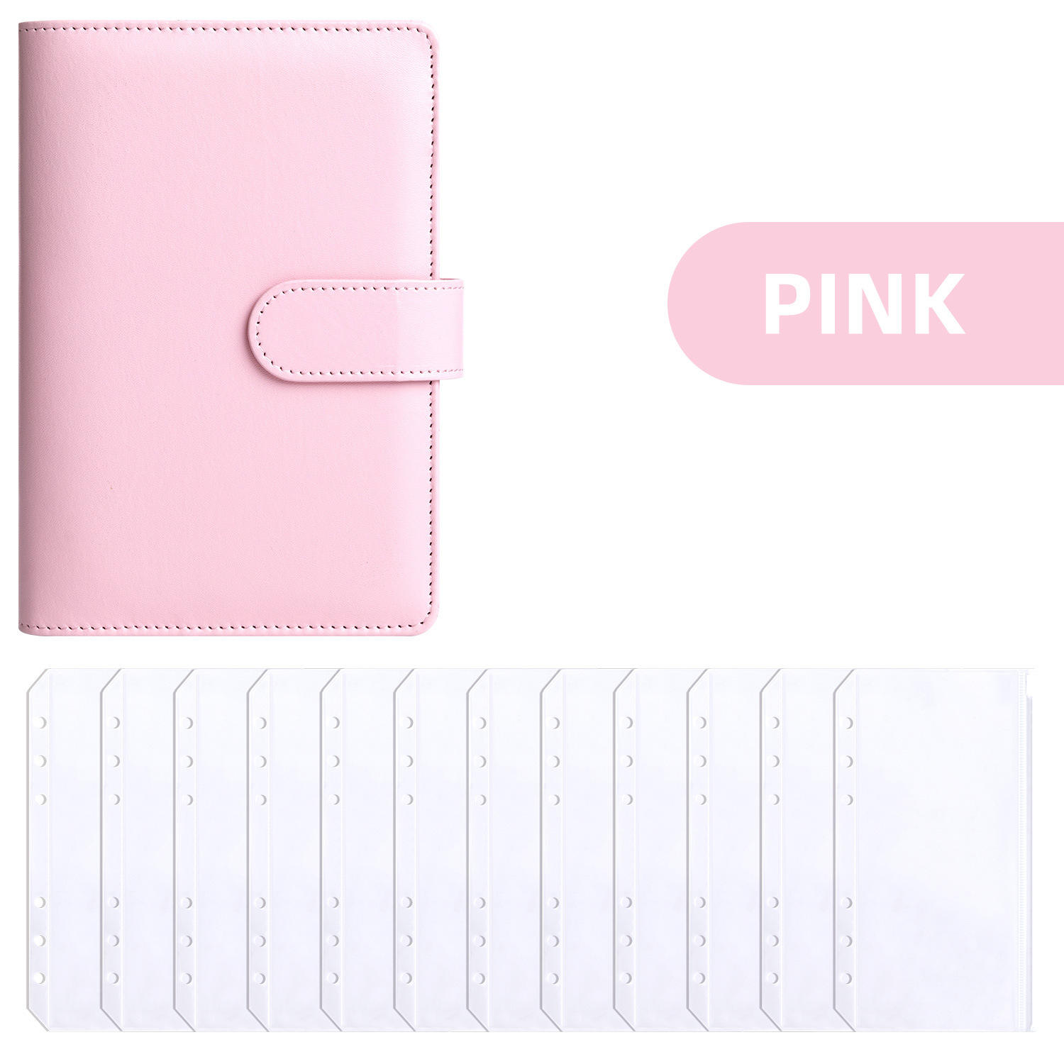Pink (shell) +12 zipper bags