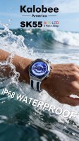 Nuevo Reloj Inteligente SK55 con Pantalla AMOLED Android, 3 Pares de Correas, Llamadas por BT, Pantalla Siempre Encendida, Dynamic Island, Salud, Resistente al Agua IP68
