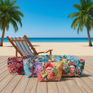 Sac de plage imprimé numérique Beauty Head 56x36x17cm avec petite sangle, sac fourre-tout - Product Image 2