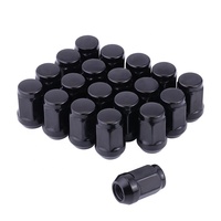 Nuevas 20 tuercas de rueda de acero negro de 35 mm, tipo acorn, grado 6.8, probadas con spray salino, ajuste universal para reemplazo/reparación