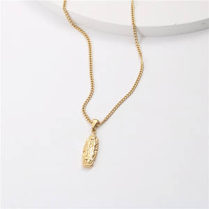 Collier en acier inoxydable plaqué or 18 carats, prière religieux, pendentif de la vierge marie, pour hommes et femmes - Product Image 6