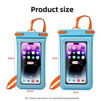 Pochette de téléphone étanche en PVC double face avec base en éponge, flottante et durable, certifiée IPX8 pour la natation, la dérive, la plongée et le surf