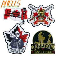 Écusson brodé personnalisé du Canada, feuille d'érable rouge canadienne, écusson thermocollant, symbole du Canada, écusson brodé