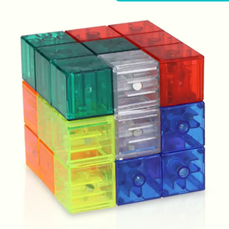 Magnetic Soma Cube Block- Educational Magnetic Tiles for Kids Stress Relief Toy Puzzle Cubes to Develops Intelligence gift