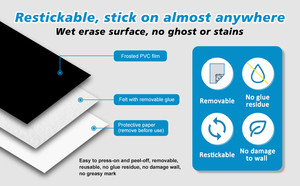 Lavagna Adesiva Rimovibile Unifelt, Lavagna Bianca Cancellabile a Secco, Utilizzabile come Lavagna per <span class=keywords><strong>Cucina</strong></span> e Menu - Product Image 5