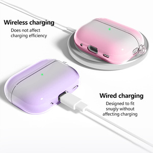 Étuis <span class=keywords><strong>de</strong></span> protection <span class=keywords><strong>de</strong></span> couleur dégradée <span class=keywords><strong>avec</strong></span> kit <span class=keywords><strong>de</strong></span> nettoyage, housse en TPU souple pour écouteurs <span class=keywords><strong>Airpods</strong></span> Pro 3 - Product Image 2