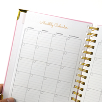 Agenda Cahier Planificateur Relié Rigide Personnalisé Imprimé 2026 2027 Mensuel Hebdomadaire Quotidien Loi d'Attraction Motivationnel avec Dorure à Chaud