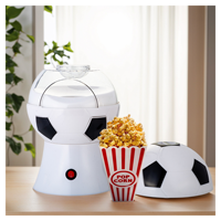 Máquina para hacer palomitas de maíz para niños, máquina para hacer palomitas de maíz, uso doméstico al por mayor, estilo de fútbol eléctrico automático personalizado