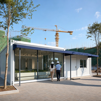 Bâtiment modulaire préfabriqué en panneaux sandwich d'acier pour bureau de chantier, conteneur de 20 pieds ou 40 pieds, dortoir pour ouvriers