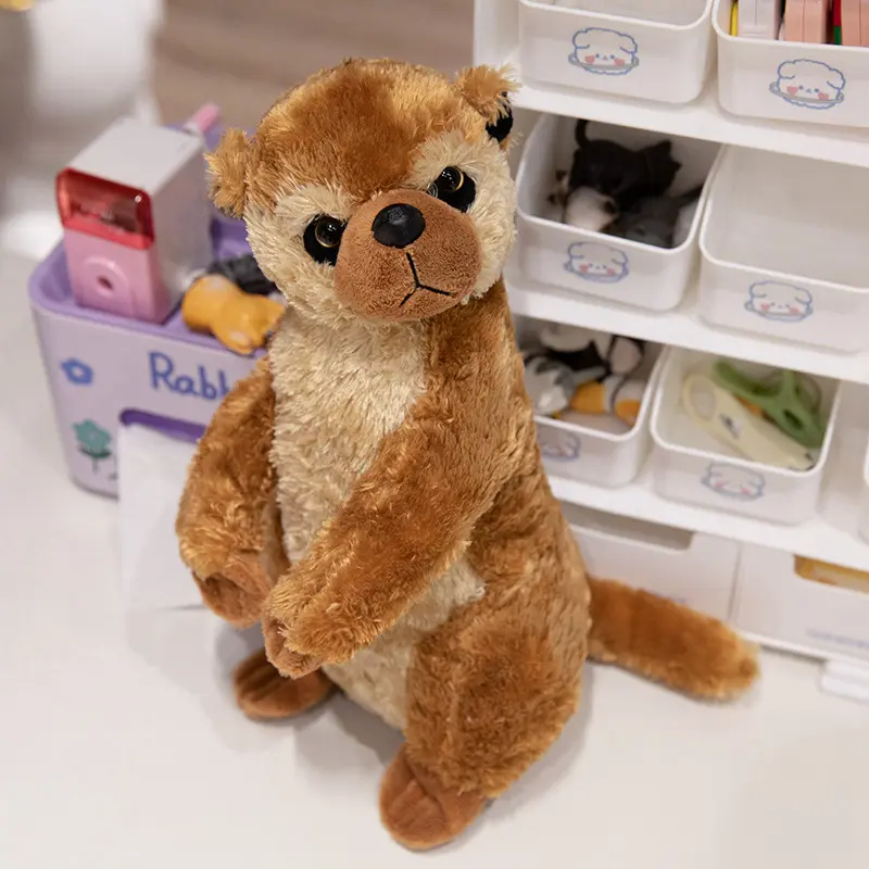 Levensechte Wilde Dierentuin Dier Knuffel Home Decoraties Kids Speelgoed Pluche Meerkat Otter Knuffels