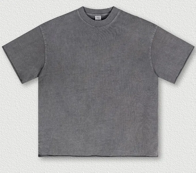 티셔츠 제조업체 맞춤형 산 대형 티셔츠 스트리트웨어 남성 티셔츠 세탁 느슨한 패치 워크 반팔