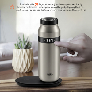 Taza de Viaje Inteligente con Calefacción EmiGo, Estilo Ejecutivo de Alta Gama, 16oz 475ml, Taza de Café con Termostato a Prueba de Agua y Pantalla LED - Product Image 3