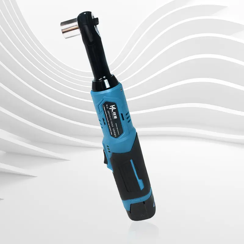 HENGLAI In Stock!!! Torque wrench 16.8V Rechargeable Electric Wrench Portable Cordless 3/8Inch Ratchet Wrench