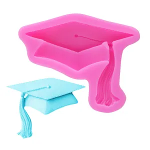 3D textura fina graduação temporada estudantes universitários bacharel doutorado cap forma DIY silicone molde