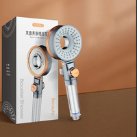 Pommeau de Douche Haute Pression Double Face Réglable avec Filtre, Douchette Multifonctionnelle pour Salle de Bain