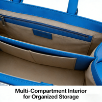 Sac fourre-tout de luxe en cuir PU bleu vif imperméable grande capacité forme seau pour femme avec logo personnalisé, sac à main de créateur avec logo OEM