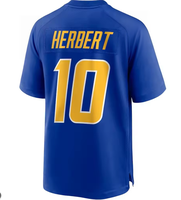 Jahitan Berkualitas Terbaik Dapat Disesuaikan # 15 McCONKEY # 10 HERBERT # 3 JAMES Jersey Sepak Bola Amerika