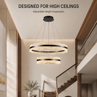 Luminaire de luxe italien pour Villa Escalier Réglable Hauteur Lustre Lampe pour Intérieur Creative Suspendu Salon Suspension Lampe