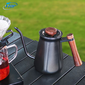 コーヒーケトル,ブラックグースネックコーヒーケトル,プレミアムウッドノブとハンドル醸造 - Product Image 1