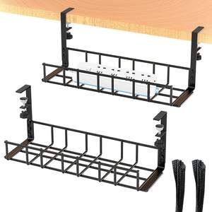 Organiseurs de câbles robustes en acier sans perçage, gestion des fils, support de câbles réglable en métal pour atelier et <span class=keywords><strong>garage</strong></span> - Product Image 5