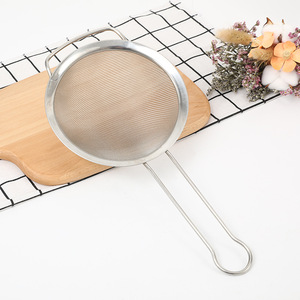 Stainless Steel Wide Rim Strainer 25Cm Multifunctional For Oil Soy Milk Baking Kitchen Tool - Product Image 3