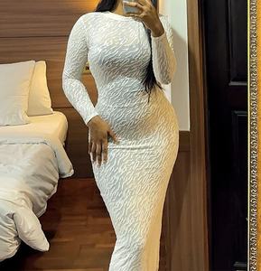 Viviblook เดรสแม็กซี่ทรงสลิมฟิตแขนยาวคอกลม2024สำหรับผู้หญิงเสื้อผ้าฤดูหนาว Z1130DS04ฤดูใบไม้ร่วง - Product Image 1