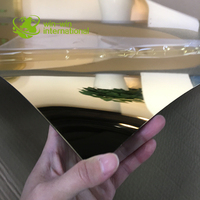 Feuille de plastique ABS Double couleur, miroir métallique or/noir, en plastique