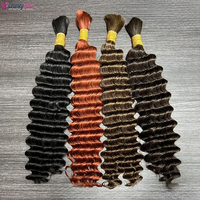Extension de cheveux humains en vrac ondulés et humides pour tressage sans trame vague profonde en vrac