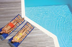 Chaise de plage pliante légère portable avec tapis de bronzage inclinable bas Design moderne chaise longue voyage en plein air <span class=keywords><strong>vacances</strong></span> d'été - Product Image 5