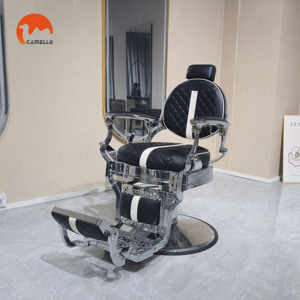 Chaise de salon vintage - Chaise de barbier ergonomique inclinable pour coiffeurs professionnels - Product Image 5