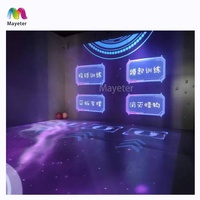 Projecteur interactif en forme de L de divertissement de graffiti numérique d'intérieur Jeux vidéo de projection interactifs de mur/sol pour des enfants