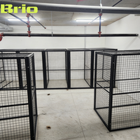 BRIO Armoire en treillis métallique en acier 1219x1829x1905mm, antivol, écologique, pour la sécurité des équipements et des objets de valeur en usine, avec clôture de sécurité