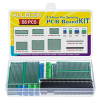58 pièces de cartes de circuit imprimé (PCB) double face pour prototypes, avec bornes à broches simples et bornes femelles simples