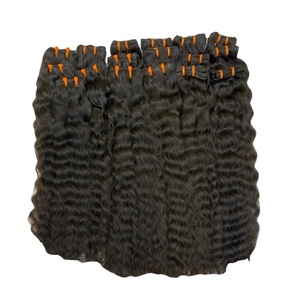 Extensions de cheveux bouclés profonds indiens vierges non transformés de qualité 12A 34 pouces faisceau double trame - Product Image 1