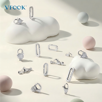 Fermoir Mousqueton VFOOK en Argent 925 avec Boucle Supérieure – Approvisionnement Direct Usine – Fermoirs en Argent pour Bracelets et Colliers – Fermeture Fiable
