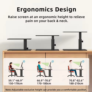 Nuovo Supporto Universale Staccabile per Monitor da Scrivania in Alluminio Regolabile in Altezza per TV, PC e Laptop - Product Image 6