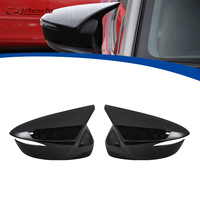 Coque de rétroviseur latéral de porte en fibre de carbone noire brillante pour Mazda CX-4 CX-3 CX-5 2016-2019