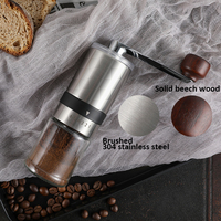 Moulin à café et épices manuel Chinagama, grande capacité, moulin à café expresso avec moulin à grains en céramique pour la cuisine