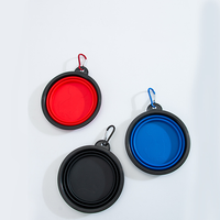 Logo personnalisé OEM/ODM Gamelle écologique pliable en TPE sans BPA pour chien Gamelles portables de voyage pour animaux de compagnie pour l'extérieur