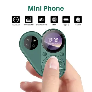Small Mini Pushbutton Phone Keyboard Phone Low Price Wireless FM Round LCD Digital Camera Pocket Phone
