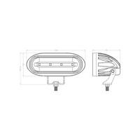 40W 12V 24V DC 6 Inch Work Light LED Flood LED Lamp for Car Truck Trailer SUV Offroad Boat ATV Etc