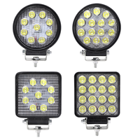 Feux de travail LED pour voiture 12V 24V, éclairage de conduite pour camion, projecteur 3 faces couleur ambre, étanche IP67, aluminium, tout-terrain, faisceau large/spot 6000