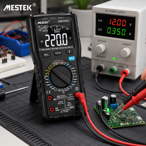 Multímetro <span class=keywords><strong>Digital</strong></span> Inteligente Mestek DM100C, Pantalla LCD de Alta Precisión, Voltímetro AC/DC, Probador con Capacitancia, NCV, Ohmios, Hz - Product Image 1